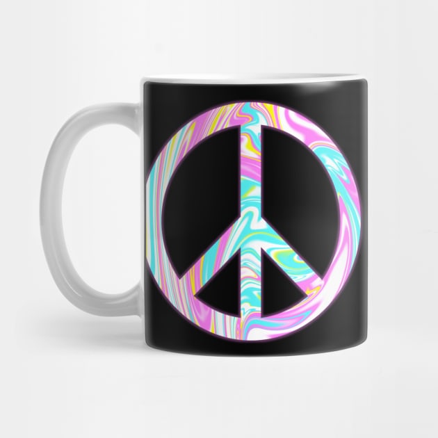 PSYCHEDELIC PEACE SYMBOL by SquareClub